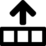 Gui Table Row Above SVG Icon